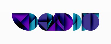 Çemberler ve üçgenlerin kesiştiği soyut geometrik desen. Yüksek kontrastlı kompozisyon derinlik yaratır ve dinamik, modern estetik