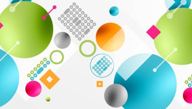 Çemberler ve elementler geometrik soyut arkaplan