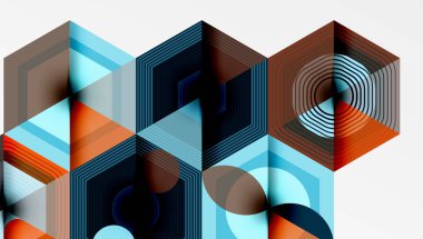 Yaratıcı altıgenler geometrik şekiller tasarımı