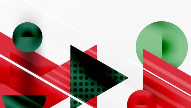 Modern geometrik arkaplan - düzgün eğimli ve yarı şeffaf üçgenler üst üste biniyor