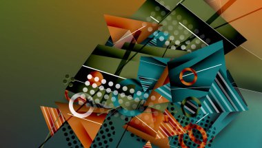 Renkli gradyanlı soyut arkaplan geometrik tasarımı