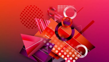 Renkli gradyanlı soyut arkaplan geometrik tasarımı