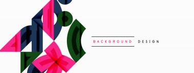 Soyut geometrik arkaplan şekilleri modern ve simetrik bir model oluşturur. Kalın kontrast, pürüzsüz gradyanlar, dinamik kompozisyon, fütüristik stil