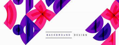 Soyut geometrik arkaplan şekilleri modern ve simetrik bir model oluşturur. Kalın kontrast, pürüzsüz gradyanlar, dinamik kompozisyon, fütüristik stil