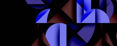 Minimum geometrik soyut arkaplan. Çember kare ve üçgen tasarımı