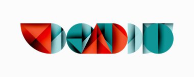 Çemberler ve üçgenlerin kesiştiği soyut geometrik desen. Yüksek kontrastlı kompozisyon derinlik yaratır ve dinamik, modern estetik