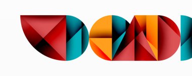 Minimum geometrik soyut arkaplan. Çember kare ve üçgen tasarımı