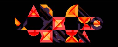 Çemberler soyut arkaplan çizgilerini kareler