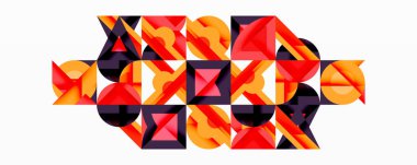 Çemberler soyut arkaplan çizgilerini kareler