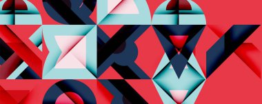 Çemberler soyut arkaplan çizgilerini kareler