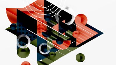 Parlak soyut arkaplan - parlak eğim tonlarıyla katmanlı üçgenler. Yarı şeffaf şekiller derinlik ve çağdaş estetik ekler