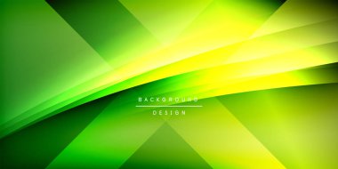 Gölge çizgileri olan etkileyici bir poster. Özellikler teknolojisi, minimalist ve iş temaları, parlak canlı renk şemaları