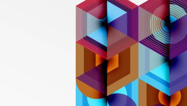 Yaratıcı altıgenler geometrik şekiller tasarımı