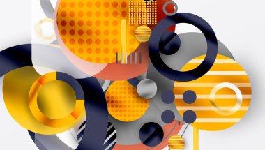 Soyut arkaplan - pürüzsüz eğimleri ve şeffaflığı olan katmanlı geometrik şekiller