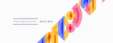 Dairesel ve yuvarlak elementlerin yer aldığı soyut geometrik arkaplan. Kalın kontrast, pürüzsüz gradyanlar, dinamik kompozisyon, fütüristik stil