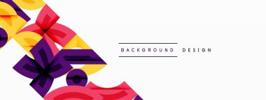 Soyut geometrik arkaplan şekilleri modern ve simetrik bir model oluşturur. Kalın kontrast, pürüzsüz gradyanlar, dinamik kompozisyon, fütüristik stil