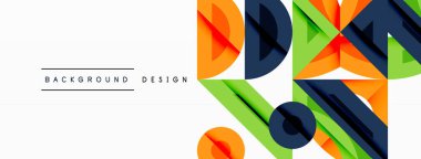 Dairesel ve yuvarlak elementlerin yer aldığı soyut geometrik arkaplan. Kalın kontrast, pürüzsüz gradyanlar, dinamik kompozisyon, fütüristik stil