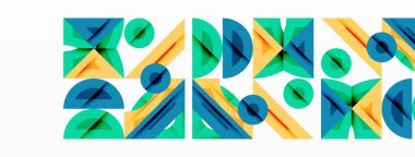 Soyut geometrik arkaplan şekilleri modern ve simetrik bir model oluşturur. Kalın kontrast, pürüzsüz gradyanlar, dinamik kompozisyon, fütüristik stil