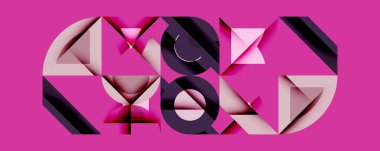 Çemberler soyut arkaplan çizgilerini kareler