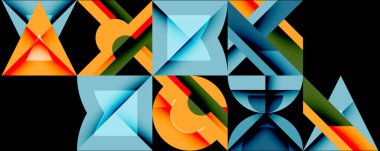 Çemberler soyut arkaplan çizgilerini kareler