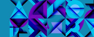 Minimum geometrik soyut arkaplan. Çember kare ve üçgen tasarımı