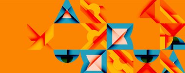 Çemberler soyut arkaplan çizgilerini kareler