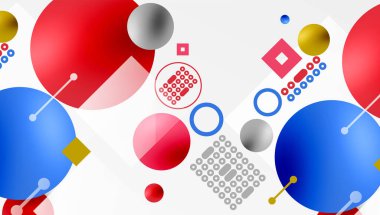 Çemberler ve elementler geometrik soyut arkaplan