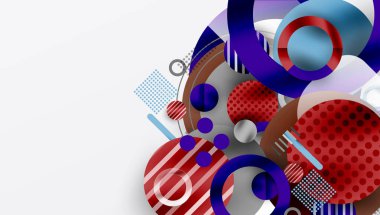 Soyut arkaplan - pürüzsüz eğimleri ve şeffaflığı olan katmanlı geometrik şekiller