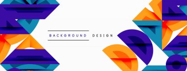 Dairesel ve yuvarlak elementlerin yer aldığı soyut geometrik arkaplan. Kalın kontrast, pürüzsüz gradyanlar, dinamik kompozisyon, fütüristik stil