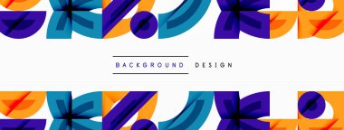 Dairesel ve yuvarlak elementlerin yer aldığı soyut geometrik arkaplan. Kalın kontrast, pürüzsüz gradyanlar, dinamik kompozisyon, fütüristik stil