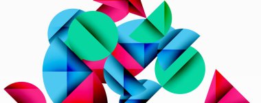Minimum geometrik soyut arkaplan. Çember kare ve üçgen tasarımı