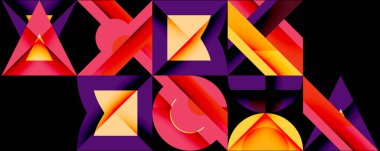 Çemberler soyut arkaplan çizgilerini kareler