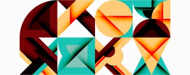 Çemberler soyut arkaplan çizgilerini kareler