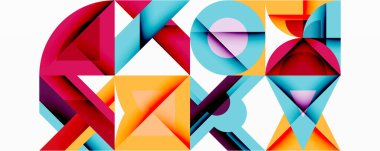 Çemberler soyut arkaplan çizgilerini kareler