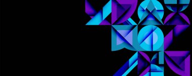 Minimum geometrik soyut arkaplan. Çember kare ve üçgen tasarımı