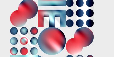 Basit şekiller - daireler, üçgenler, dikdörtgenler soyut arka plan. Duvar Kağıdı, Sancak, Arkaplan, Kart, Kitap İllüstrasyonu, İniş Sayfası