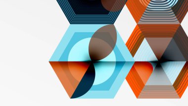 Yaratıcı altıgenler geometrik şekiller tasarımı