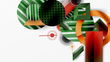 Dairesel ve üçgenli karmaşık geometrik arkaplan