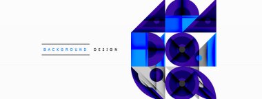 Kesişen şekiller, daireler, üçgenler ve gradyanlar ile geometrik soyut bileşim, canlı renkleri ve dinamik karşıtlıkları harmanlayarak modern, geleceksel bir görsel tasarım yaratmak için