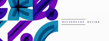 Soyut geometrik arkaplan şekilleri modern ve simetrik bir model oluşturur. Kalın kontrast, pürüzsüz gradyanlar, dinamik kompozisyon, fütüristik stil