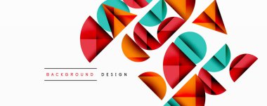 Minimum geometrik soyut arkaplan. Çember kare ve üçgen tasarımı