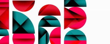 Minimum geometrik soyut arkaplan. Çember kare ve üçgen tasarımı