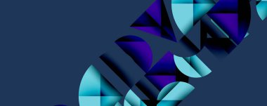 Minimum geometrik soyut arkaplan. Çember kare ve üçgen tasarımı