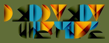 Minimum geometrik soyut arkaplan. Çember kare ve üçgen tasarımı