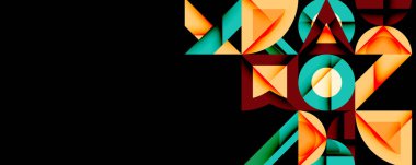 Çemberler soyut arkaplan çizgilerini kareler