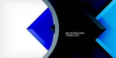 Kare, ok şekilleri yuvarlak elementlerle vektör ilülasyonu Duvar kağıdı, bayrak, arkaplan, kart, kitap illüstrasyonu, iniş sayfası