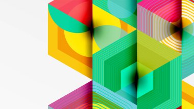 Yaratıcı altıgenler geometrik şekiller tasarımı