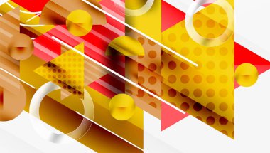 Parlak soyut arkaplan - parlak eğim tonlarıyla katmanlı üçgenler. Yarı şeffaf şekiller derinlik ve çağdaş estetik ekler