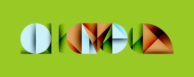 Minimum geometrik soyut arkaplan. Çember kare ve üçgen tasarımı