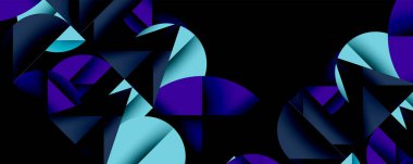 Minimum geometrik soyut arkaplan. Çember kare ve üçgen tasarımı